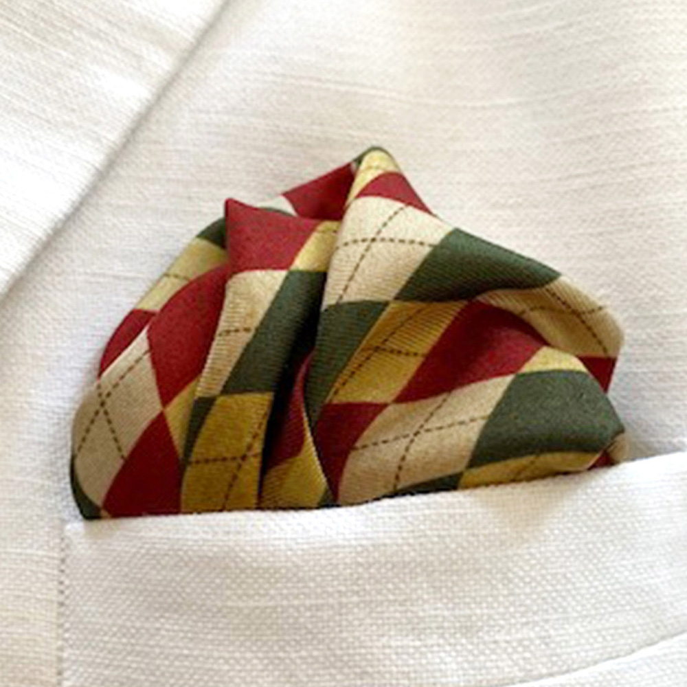 ARLEQUIN POCKET SQUARE OM 4
