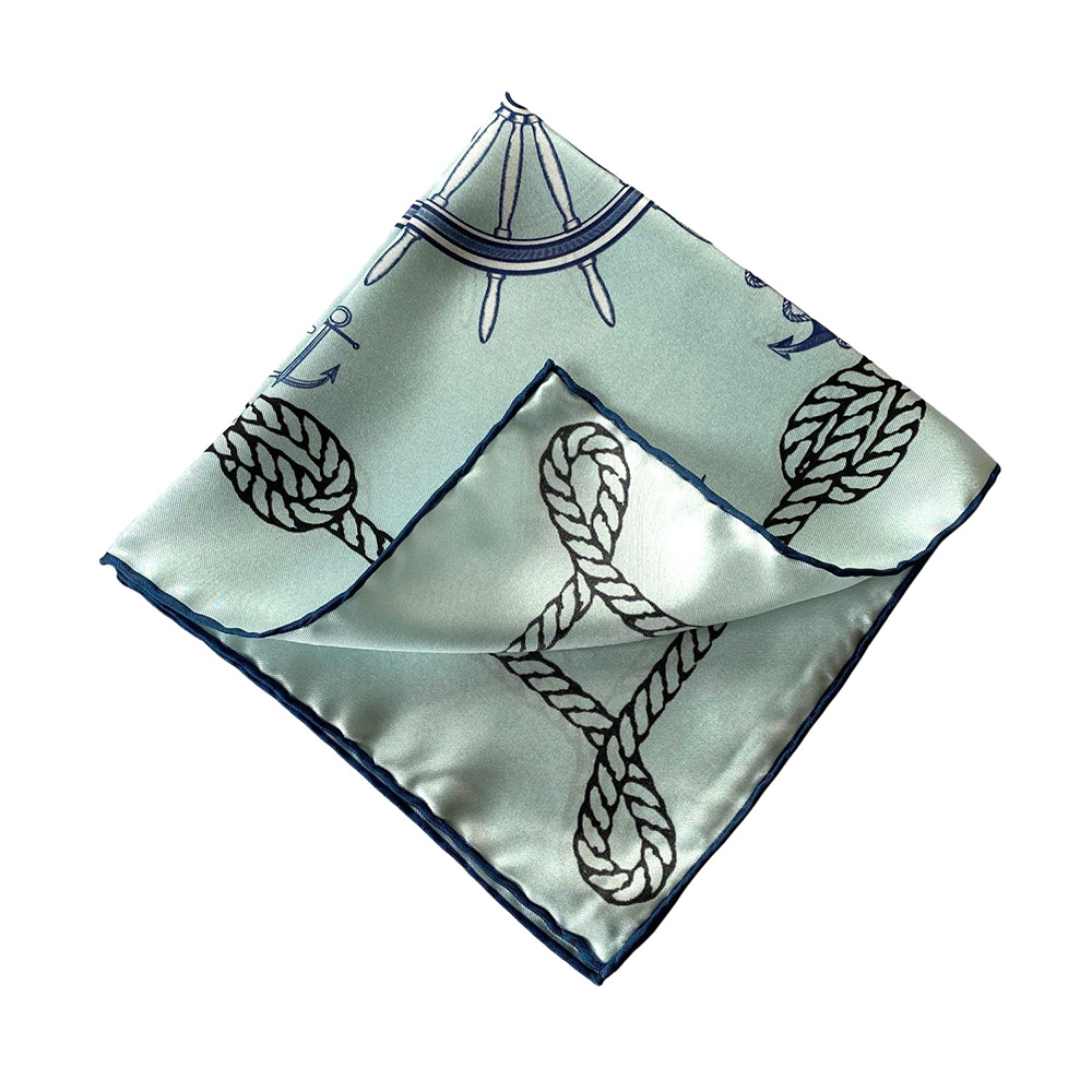 Batistă din mătase naturală – Nautical Chic Blue