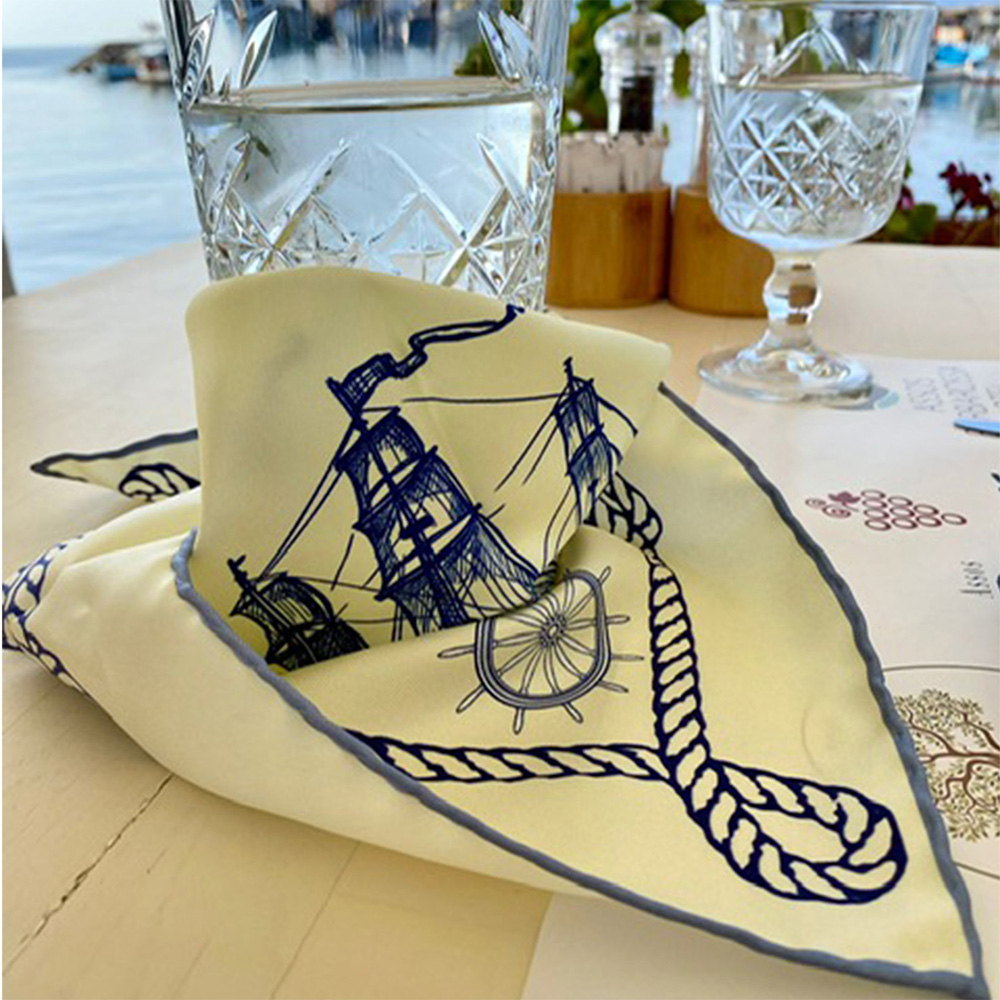 NAUTICAL CHIC IVORY POCKET SQUARE OM 3