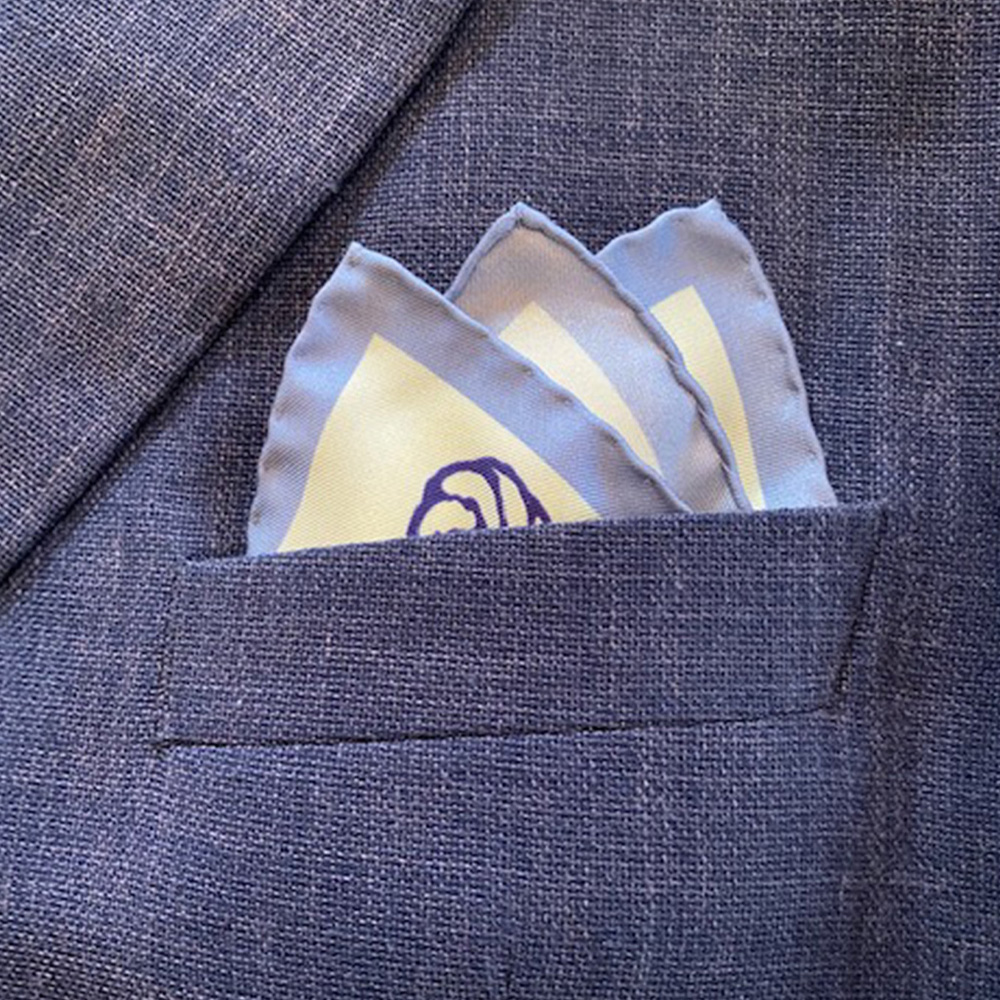 NAUTICAL CHIC IVORY POCKET SQUARE OM 5