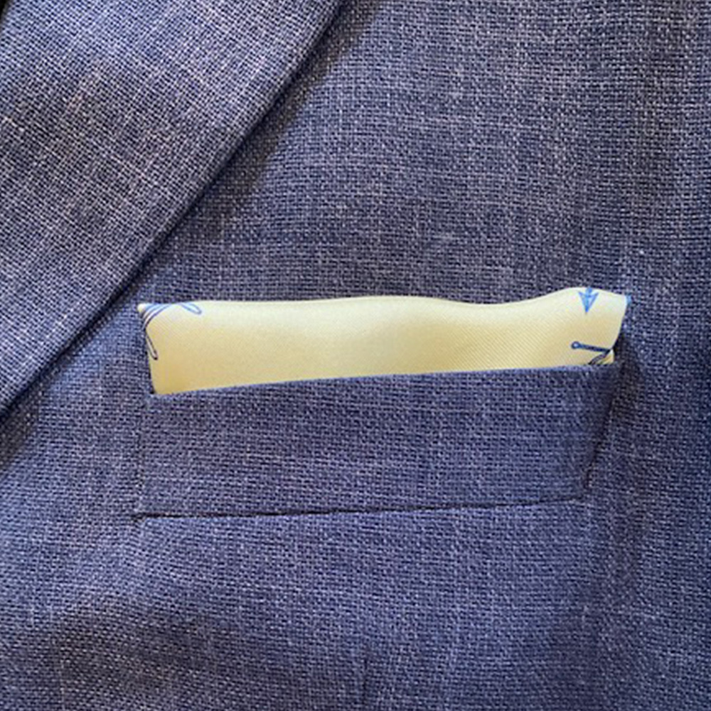NAUTICAL CHIC IVORY POCKET SQUARE OM 6