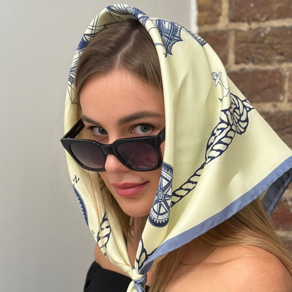 NAUTICAL CHIC IVORY SCARF OM 3