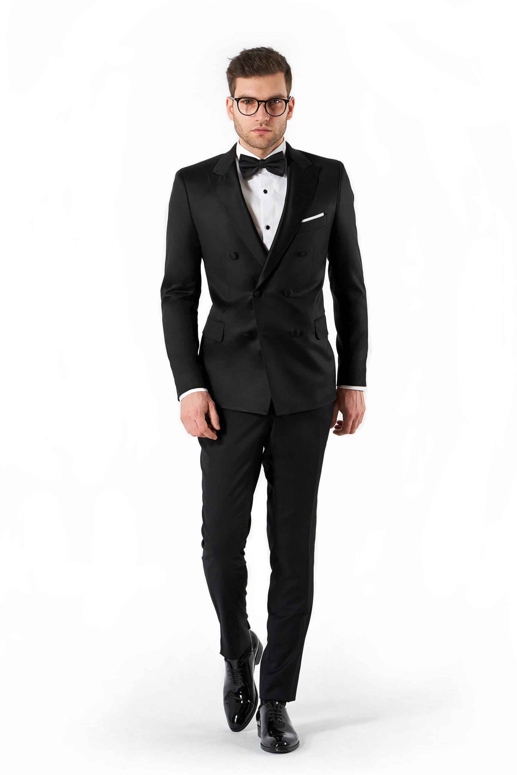 Costum de ceremonie negru double-breasted “Black Prestige”