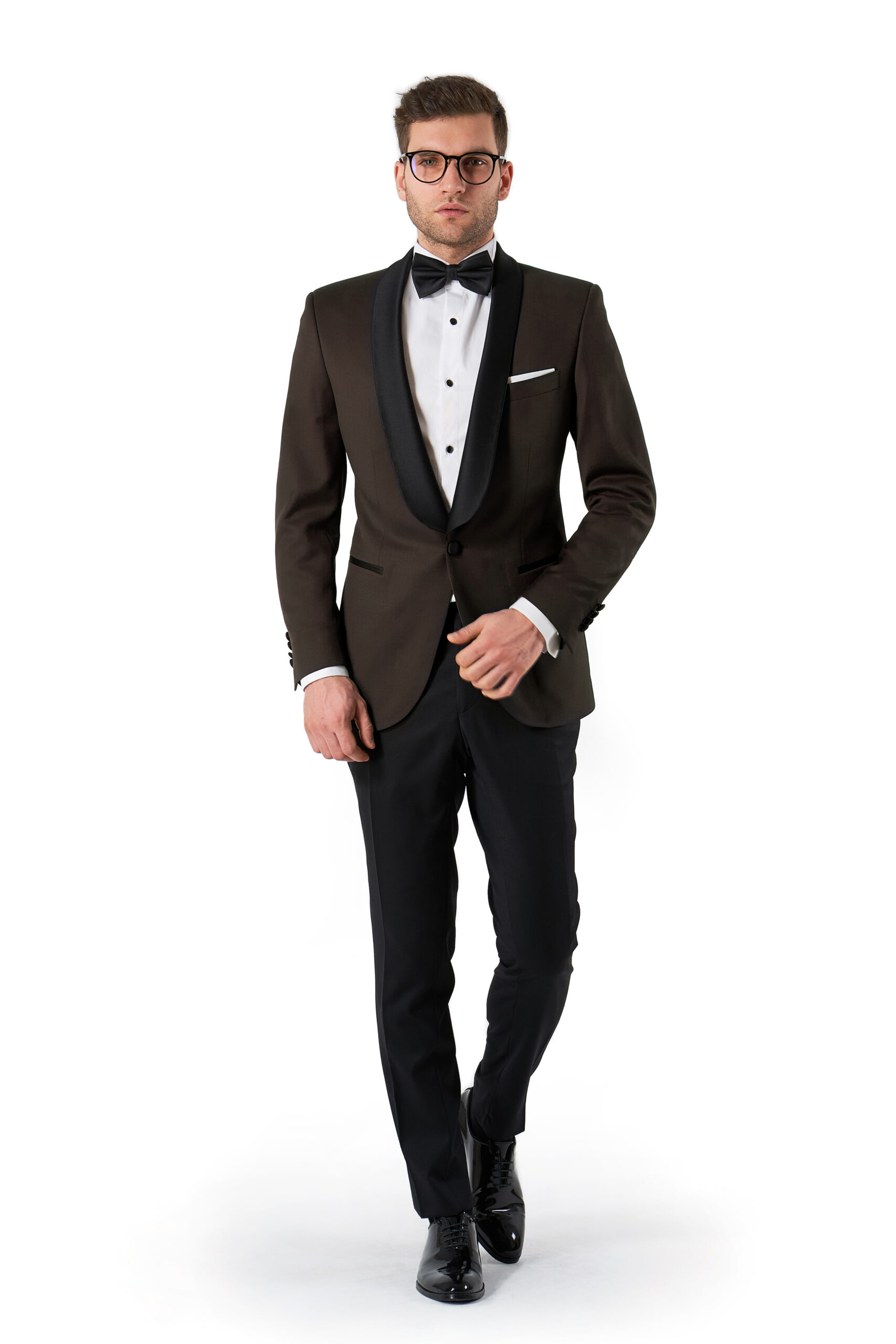 Costum elegant de ceremonie maro “The Aristocrat Brown”