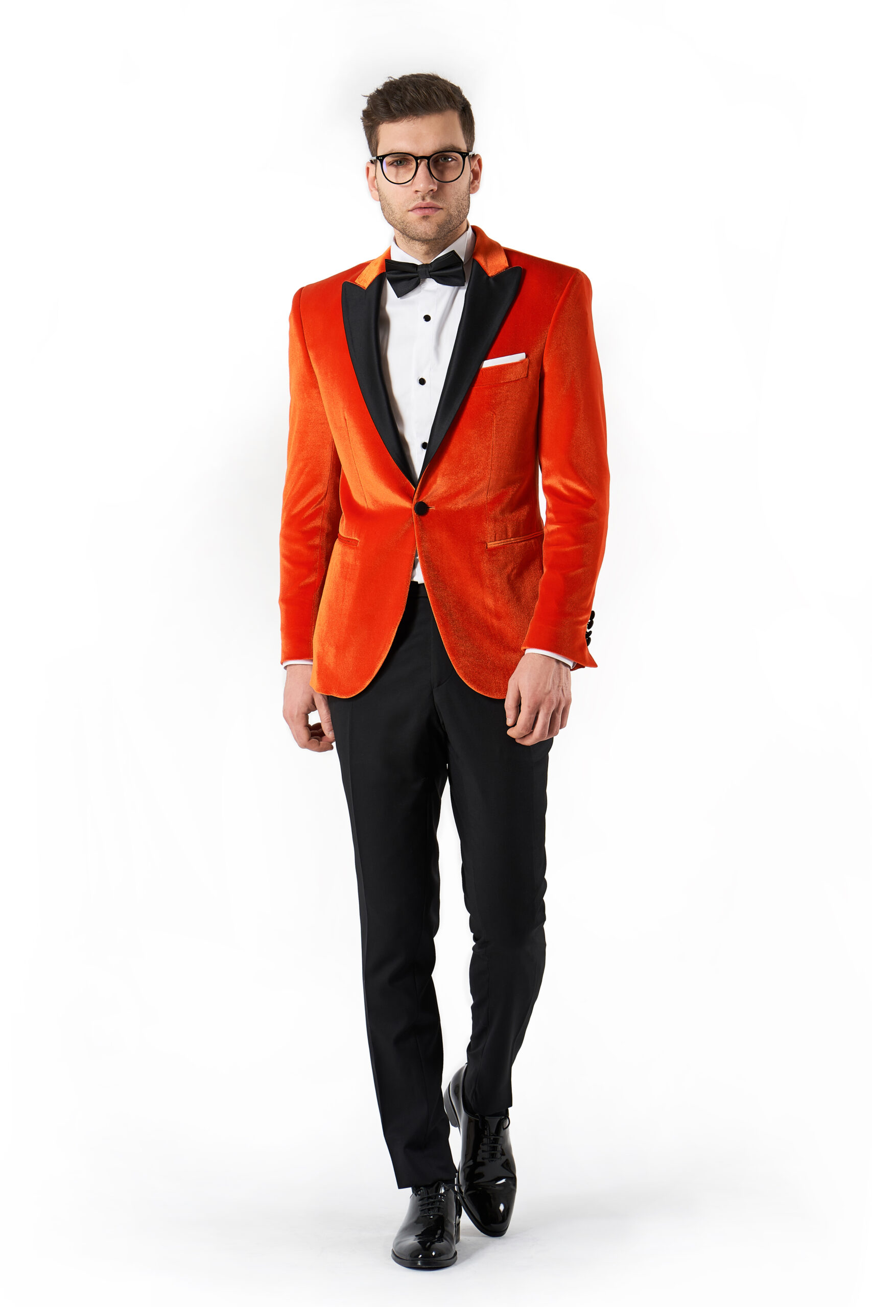 Costum ceremonie portocaliu din catifea “The Venetian Sunset”