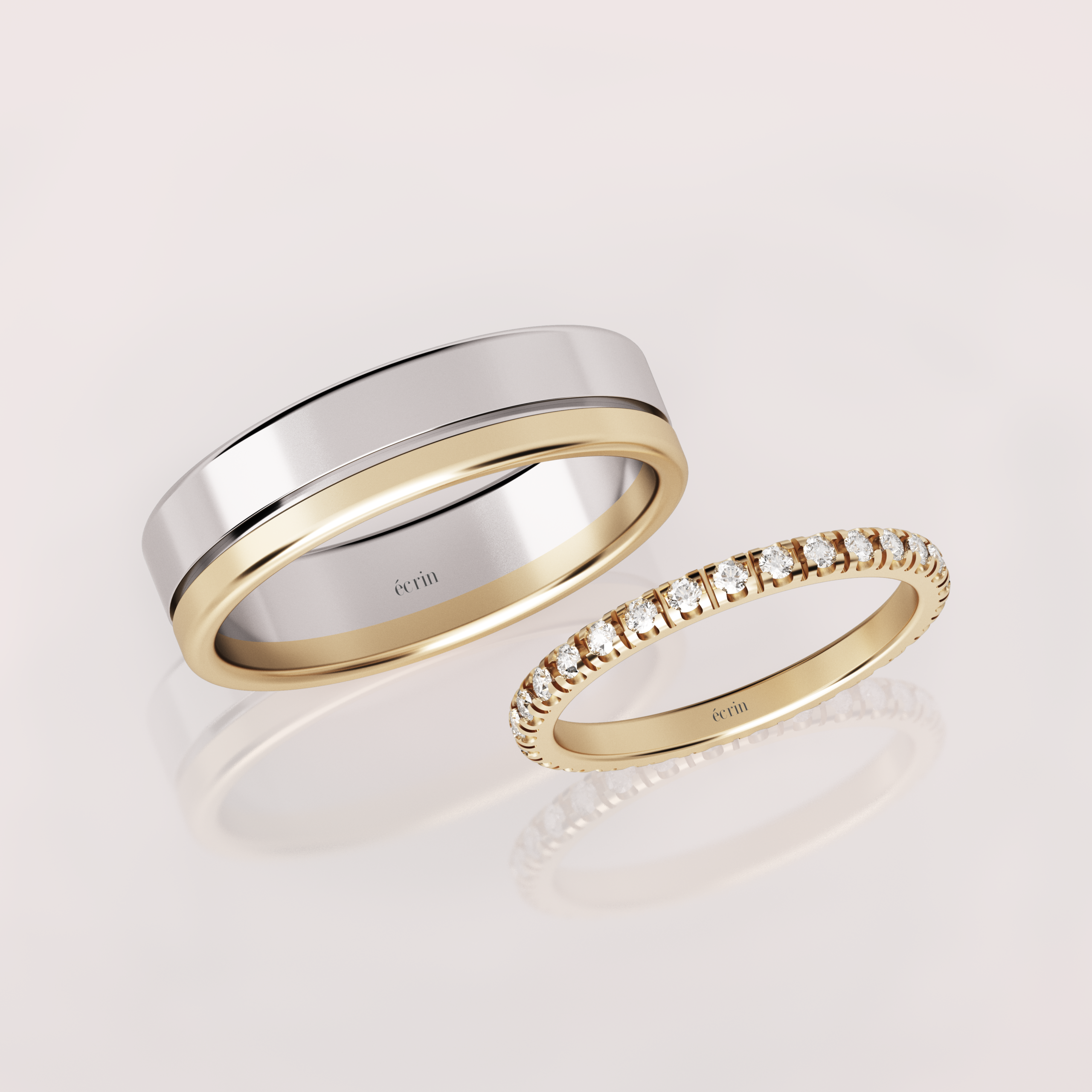 Verighete din aur, cu diamante