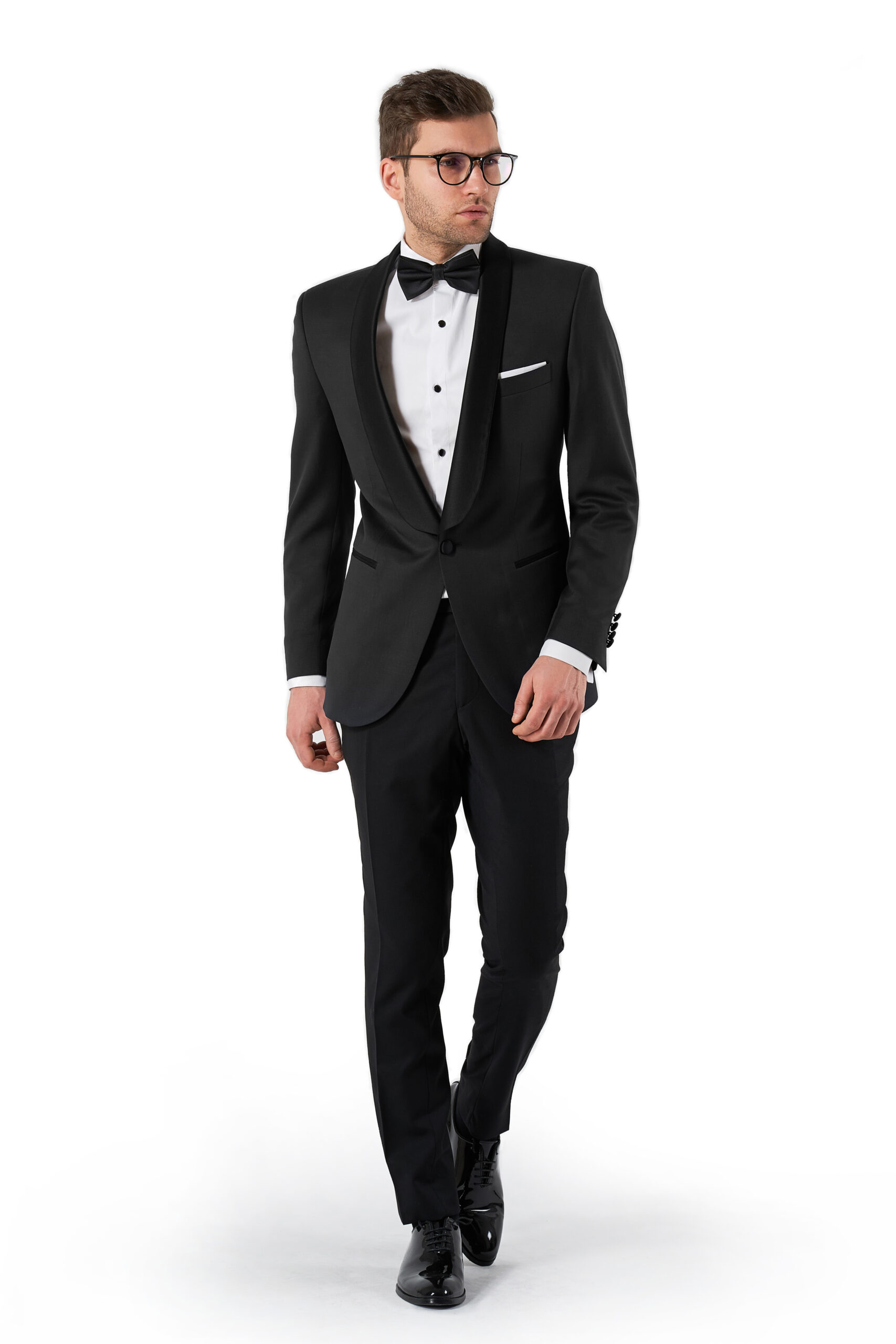 Costum smoking negru “Midnight Elegance”